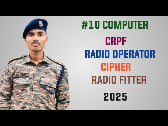 ms word Computer #8 For Crpf Radio Operator// Cipher// Radio fitter / study material robc, pbcc, brf