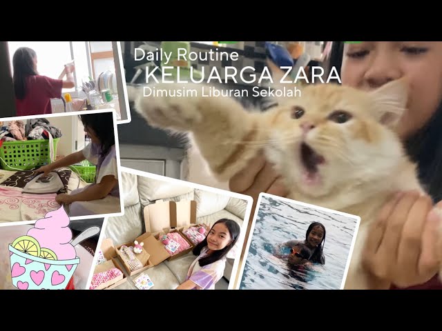 Daily Routine | Kesibukan Zara selama Musim Liburan di Rumah | Bantu Mama dan Urus Toko Online