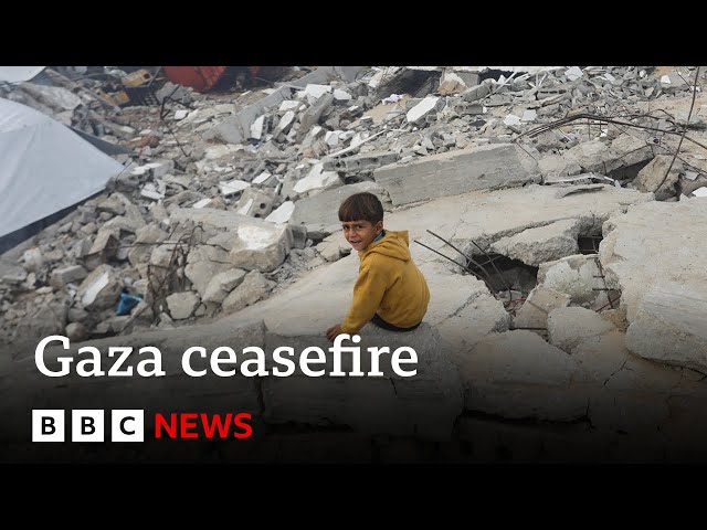 Gaza ceasefire to begin on Sunday morning, Qatar says, after Israel approves deal | BBC News