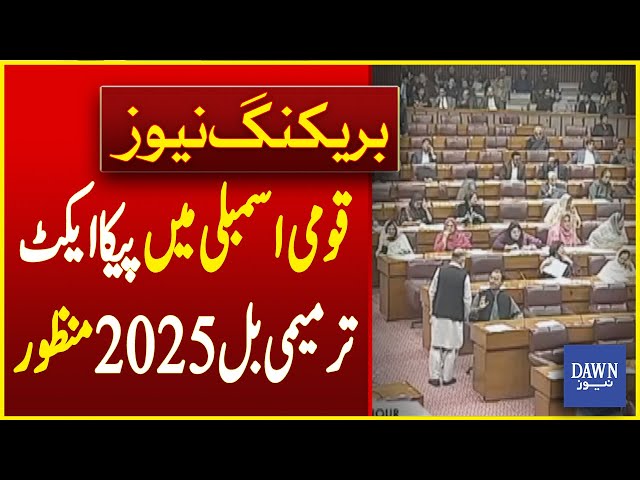 National Assembly Passed PECA Act Amendment Bill 2025 With Majority Vote | Breaking News | Dawn News