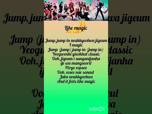 like magic (lyrics) #stray kids#nmixx#itzy#j.y.park#kpop#idol#song