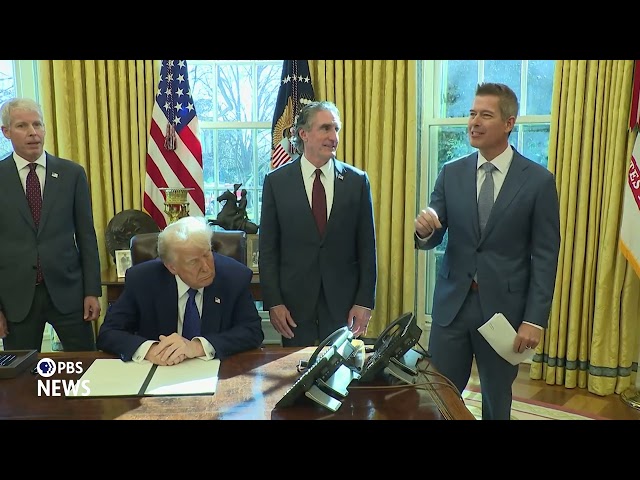 WATCH: Trump signs orders targeting COVID vaccine mandates and creating 'energy dominance' council