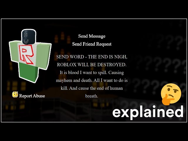 the "first ROBLOX creepypasta", explained