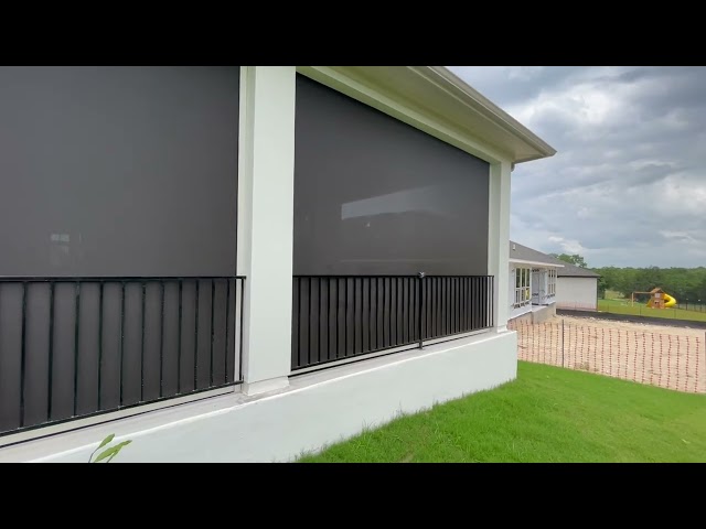 97% Motorized Patio Screen Installation