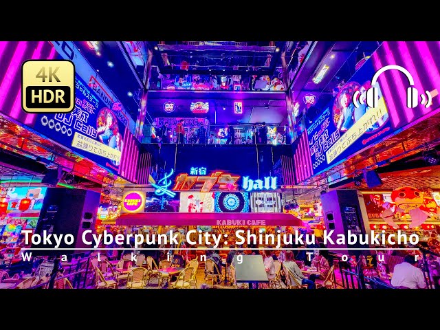 Tokyo Cyberpunk City: Shinjuku Kabukicho Walking Tour - Japan [4K/HDR/Binaural]