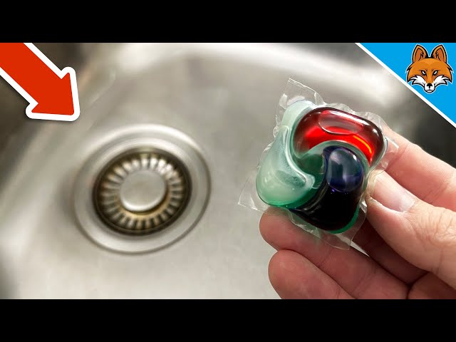 How to Clean the Drain with a Laundry Pod💥(Secret Plumber Trick)🤯