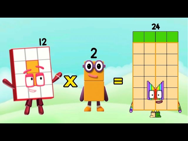 NUMBERBLOCKS TWO TIMES TABLE | MULTIPLICATION | LEARN TO COUNT | hello george