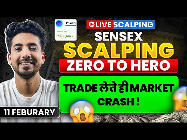 Live Intraday Trading || Sensex Option Scalping || 11 February || Option Buying