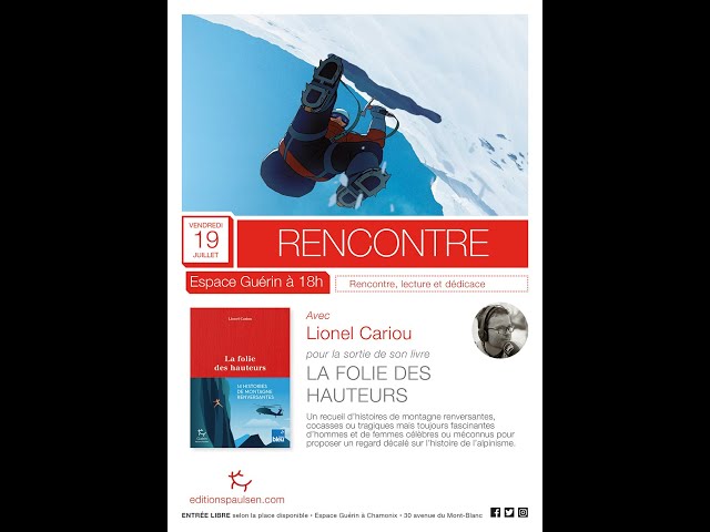 Soirée rencontre autour du livre : la folie des hauteurs de Lionel Cariou