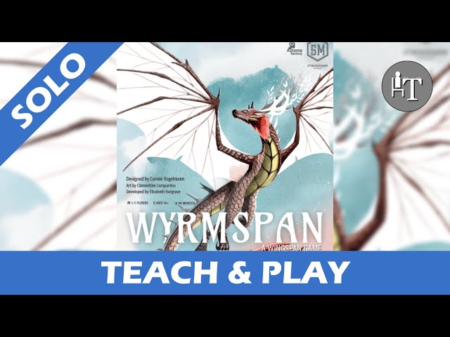 Tutorial & Solo Playthrough of Wyrmspan - Dragons For The Win!