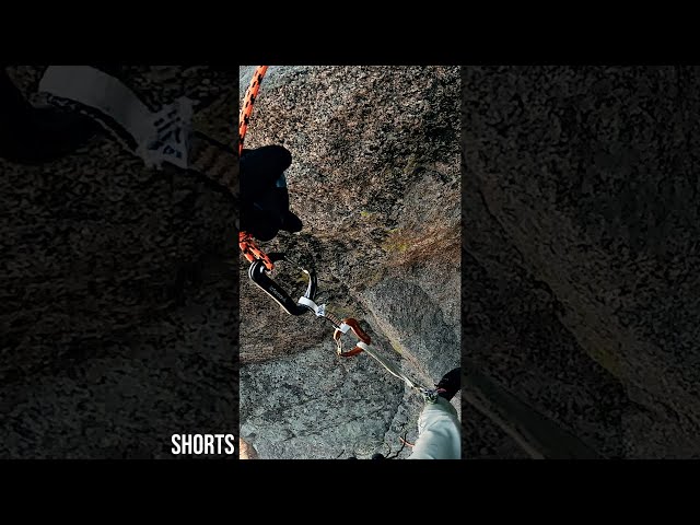 Preview to: Having Too Short of Climbing Rope for a Rappel (Abseil) to the Next Anchor #shorts