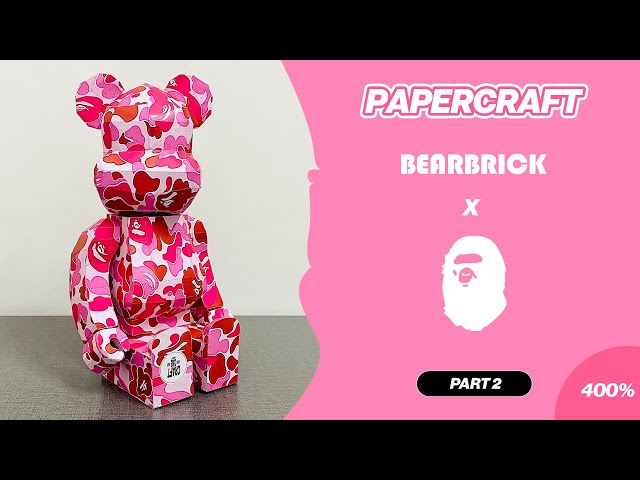 Bearbrick Bape Camo 400% Pink ( Part 2) - Papercraft | Craft Cube