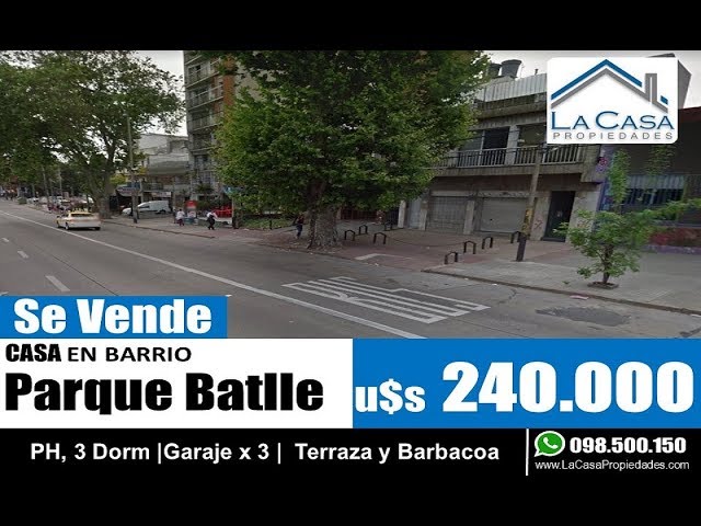 360° En Venta : Casa en Av Italia, Frente al Parque Batlle