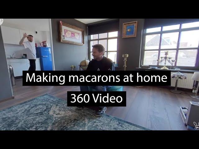 Making macaron cookies at home | 360 video