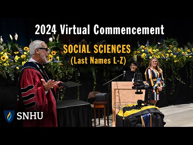 Virtual Commencement: Social Sciences (Last Names L-Z), Saturday, May 25 at 2pm ET