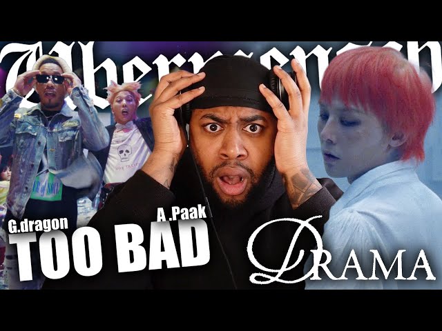 G-DRAGON - TOO BAD (feat. Anderson .Paak) & 'DRAMA' CONFUSED REACTION!