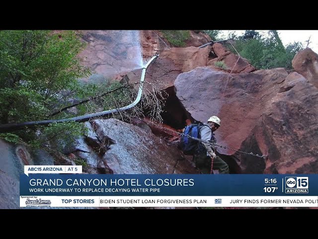 Work underway to replace decaying water pipe at Grand Canyon