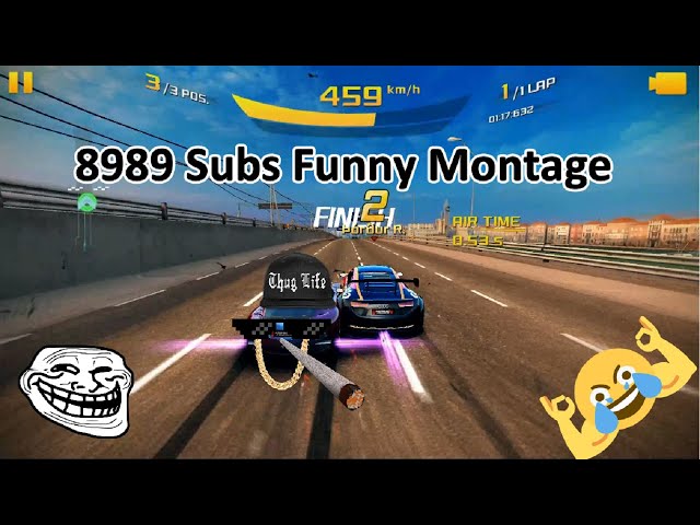 89 FLAT SPINS & 130 BARREL ROLLS !!!! Asphalt 8 & 9 Funny Montage #2 (8989 Subscribers Special)