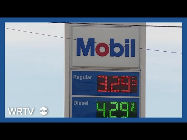 Gas prices in one central Indiana county are far above the state average