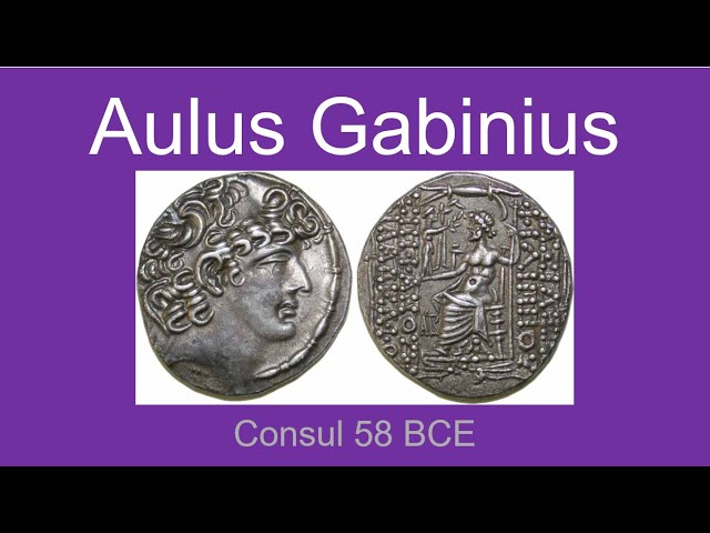 Aulus Gabinius, Consul 58 BCE