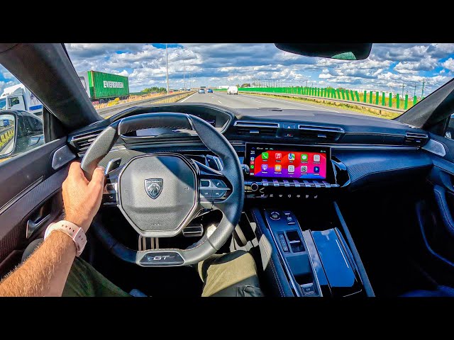 NEW Peugeot 508 GT 2024 🇫🇷  [1.6 225 hp] |0-100| POV Test Drive #2124 Joe Black