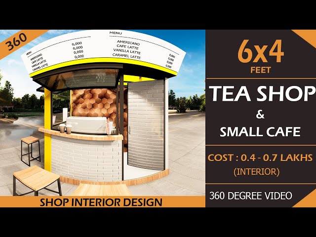 6x4 Tea Stall | Small Coffee Shop Interior Design Ideas | Low Budget Cafe design | 360 Chai Shop