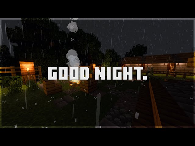 time to get some sleep💤 (minecraft music + rain + campfire)