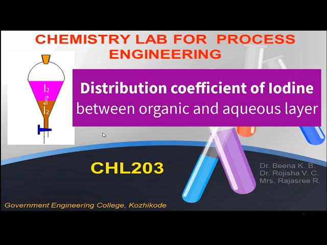 Determination of Distribution Coefficient of Iodine between Organic and Aqueous Layer CHL203