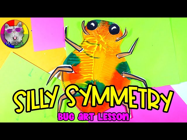 Make a Silly Symmetry Bug! Principle of Design: Balance Art Lesson for KIDS!