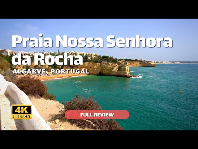 Nossa Senhora da Rocha beach in Algarve  – Portugal – 4K beach walk