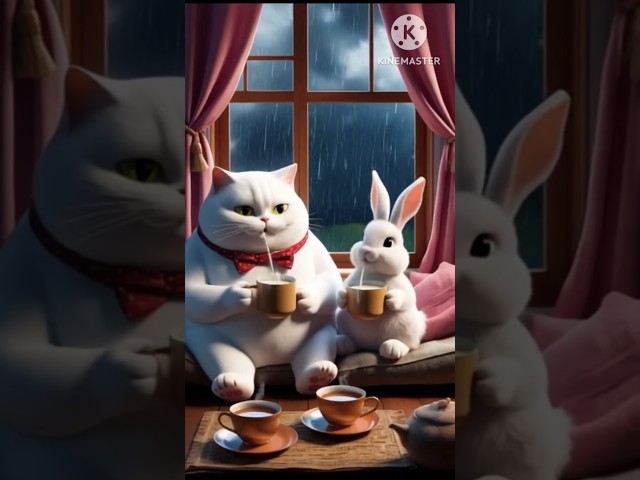 🔥🐱 Cat and Rabbit Story 🐇#cat#catlover#cats#catvideos#catlovers#shortvideo#shortsvideo#shorts