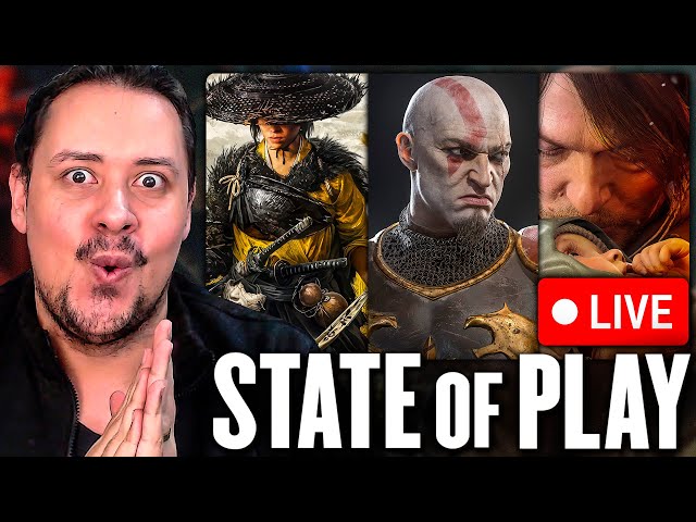 🔴 Bora VER o STATE OF PLAY! Teremos MUITA PEDRADA ou NEM? GOD OF WAR, DEATH STRANDING 2 e MAIS!