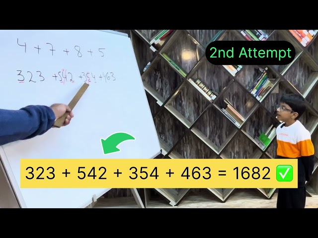 Numeracy practice (Mental Addition) with 8 year old Aabshar.