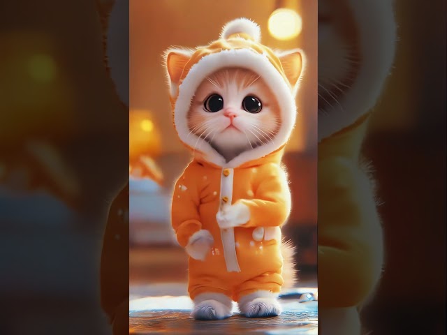 Cute Baby Cat Dancing 🥰 #cute #cat #midjourney #funny #baby