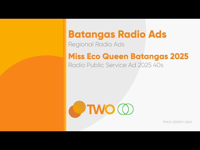 Miss Eco Queen Batangas 2025 Radio PSA 2025 40s (Batangas)