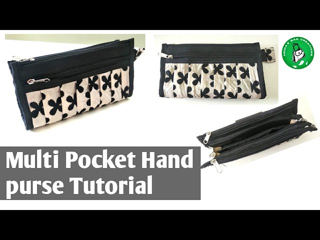 Multi zipper purse sewing tutorial/ How to stitch ladies hand purse at home@HemasBagCreations