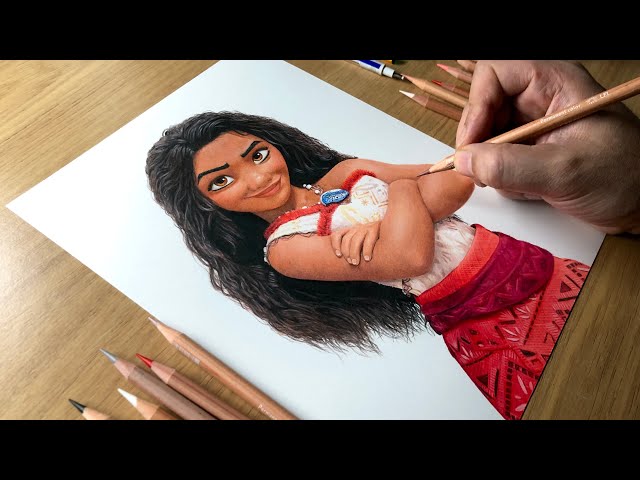 Drawing Moana - Time-lapse | Artology