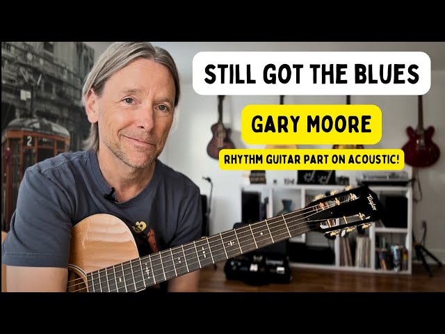 How to play - Still got the blues by: Gary Moore guitar lesson for acoustic guitar. TABS available!