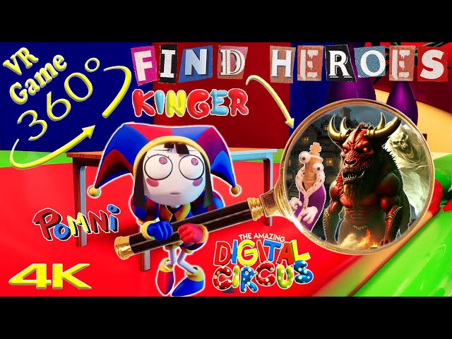 VR Video Horror Game Find Heroes in Digital Circus 360! 🎩😱👾