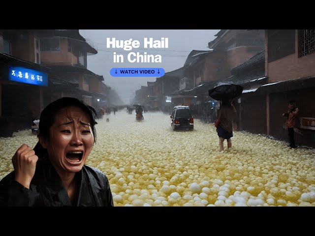 A huge hailstorm of incredible size destroys Wudu Gansu Province, China!!!!