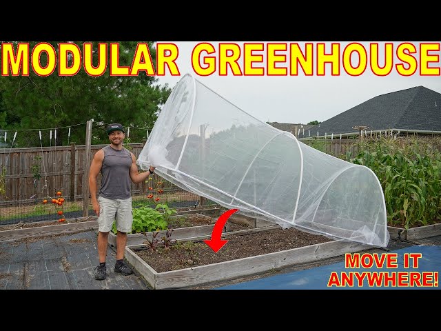 How To Build A MODULAR Greenhouse For Year Round Gardening! Move It ANYWHERE!