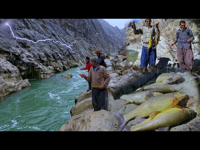 Nomadic Adventure: Nomadic Fishing on a Rainy Day: Nomadic lifestyle of Iran 🎣🌧️🏕️