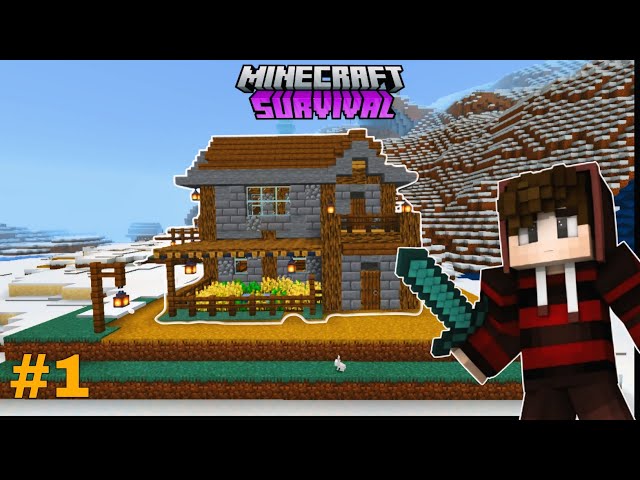 Minecraft PE Survival Series #1 in Hindi || My First Video🔥 || BAD BOY 777