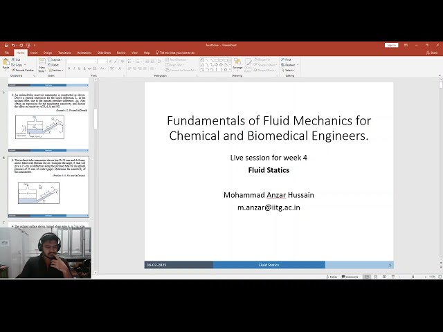 Fourth live session on fundamentals of Fluid Mechanics