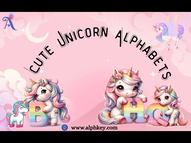 ✨ Cute Unicorn Alphabet Letters – Magical A-Z Collection! 🦄💖