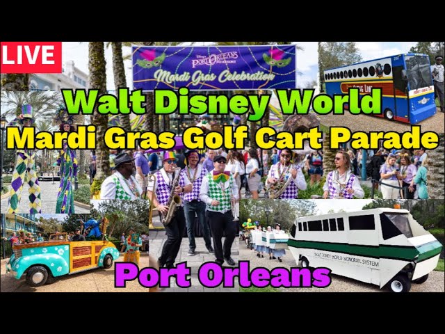 🔴 Port Orleans MARDI GRAS PARADE! Characters & Cast Member Floats! Walt Disney World Live Stream!