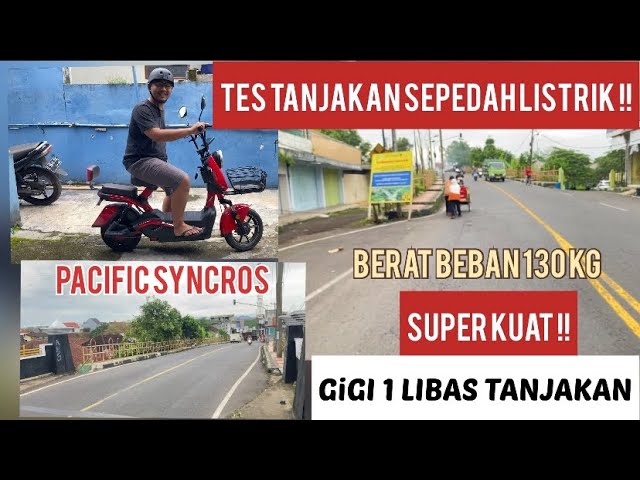 Test kekuatan sepedah listrik pacific syncros ditanjakan !! Gigi 1 kuat nanjak gila bener | #pacific