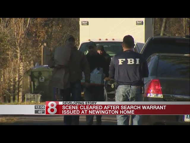 FBI, police conduct investigation at Newington home