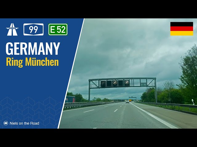 Driving in Germany: Autobahn A99 E52 Münchener Ring [Munich Bypass Clockwise]