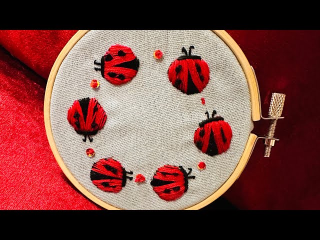 Whimsical Ladybug Embroidery Design | Beautiful & Easy Tutorial for Nature Lovers 🐞”